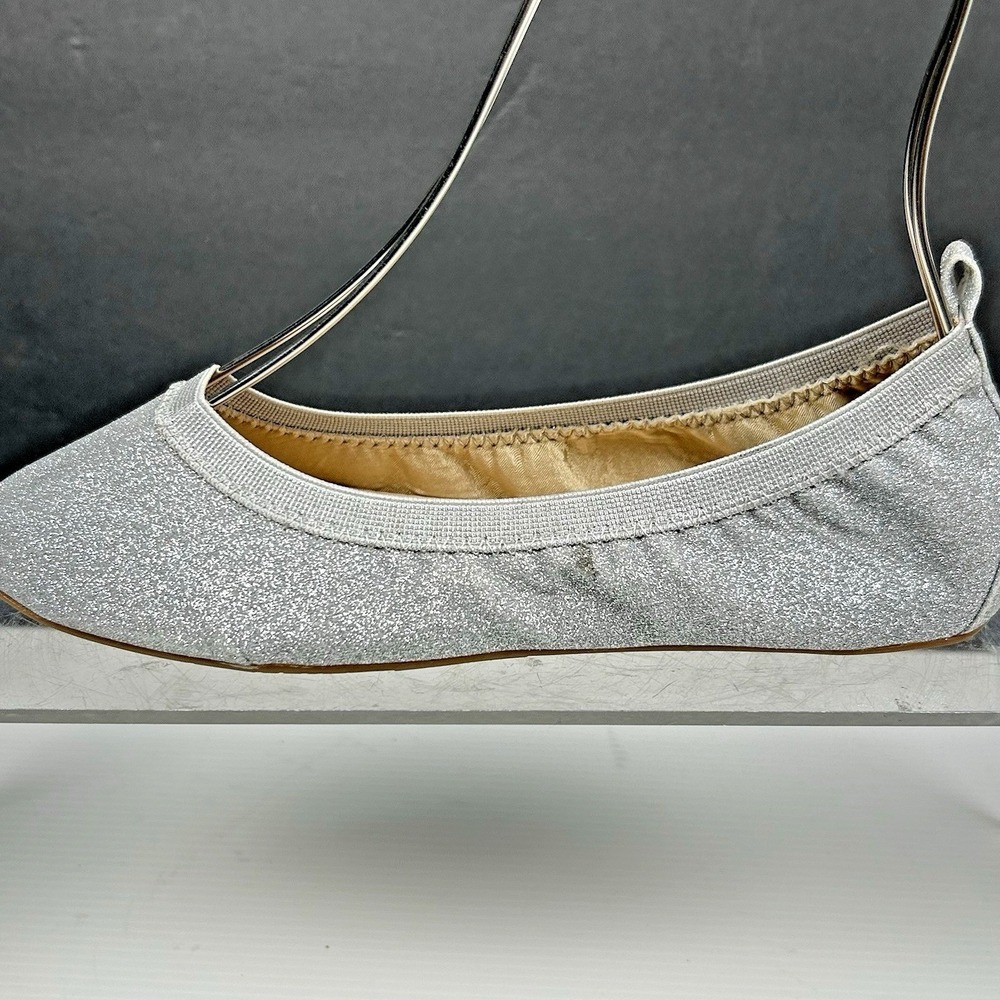 Yosi Samra Girls Size 3Y 3 Silver Glitter Ballet Flat NEW VERY SPARKLY SERENA - Picture 12 of 13